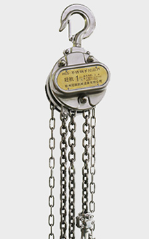 不銹鋼手拉葫蘆用于乳制品加工廠設備檢修作業